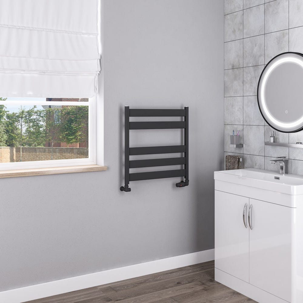 Eastbrook Pelago Matt Anthracite Towel Radiator 600 x 600mm