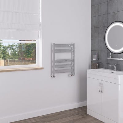 Eastbrook Pelago Polished Aluminium Towel Radiator 600 x 500mm