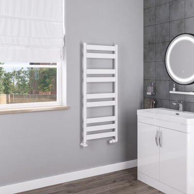 Eastbrook Pelago Matt White Towel Radiator 1200 x 500mm