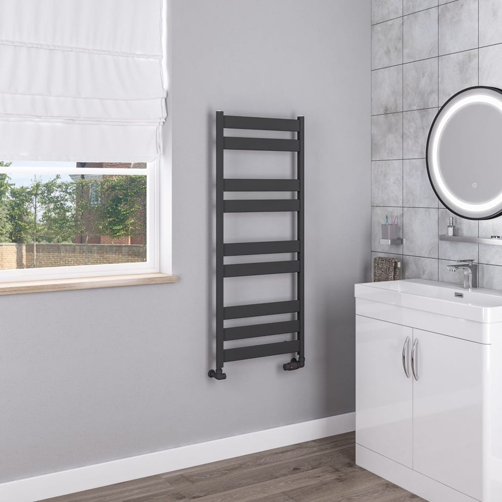Eastbrook Pelago Matt Anthracite Towel Radiator 1200 x 500mm