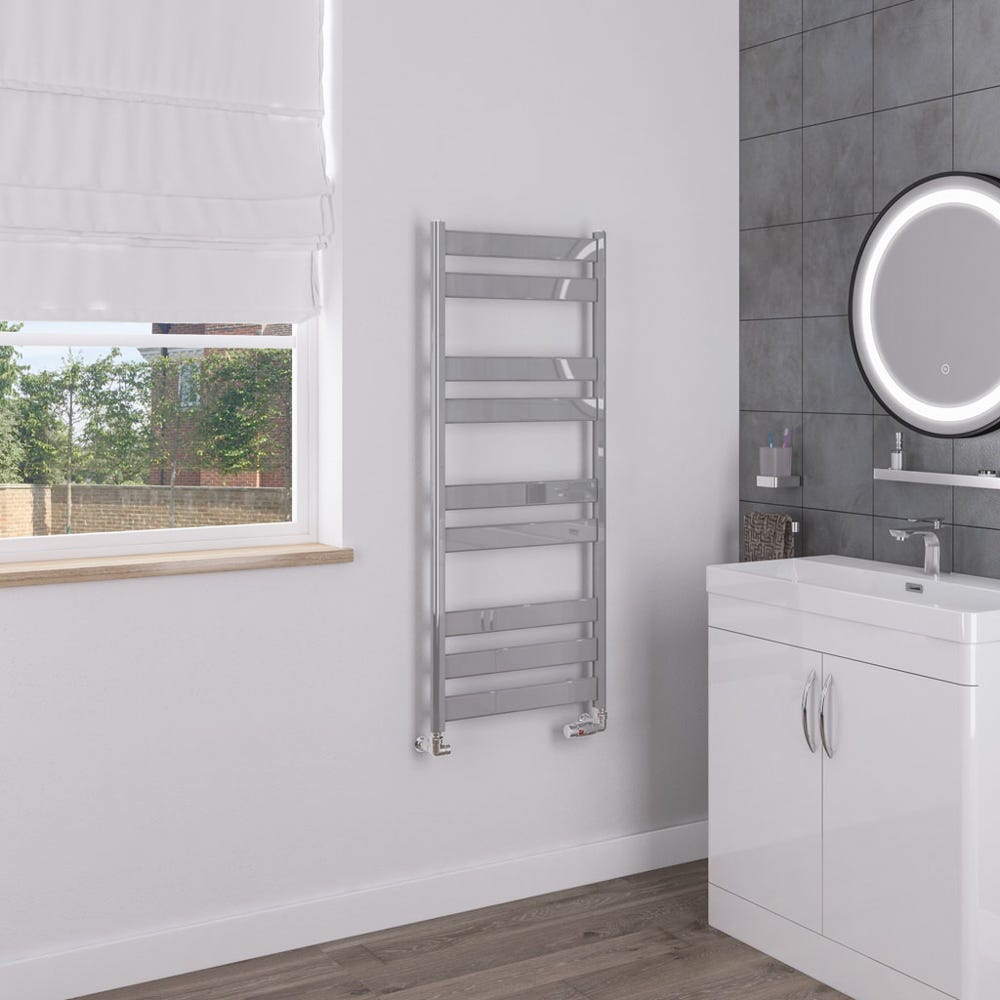 Eastbrook Pelago Polished Aluminium Towel Radiator 1200 x 500mm