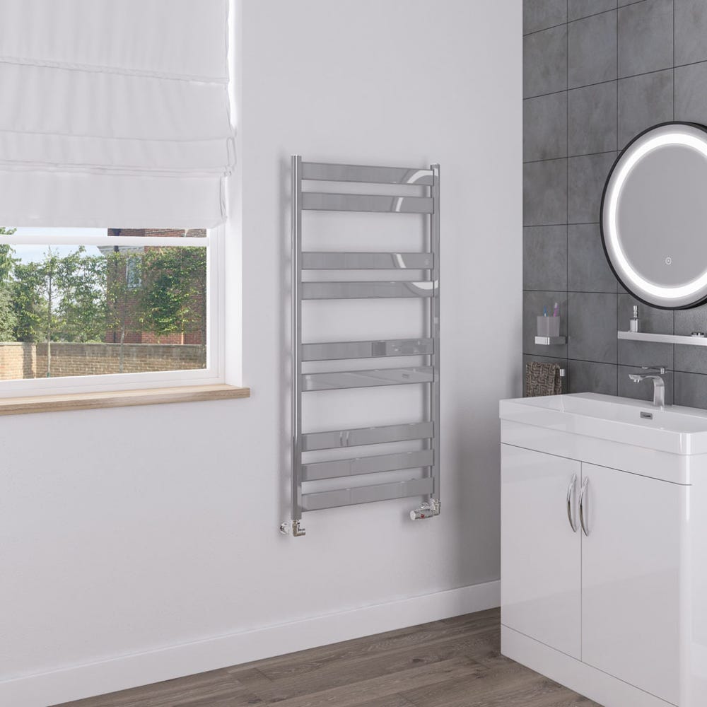 Eastbrook Pelago Polished Aluminium Towel Radiator 1200 x 600mm
