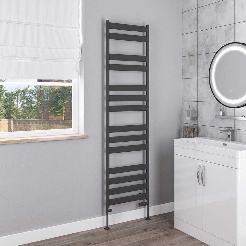 Eastbrook Pelago Matt Anthracite Towel Radiator 1800 x 500mm