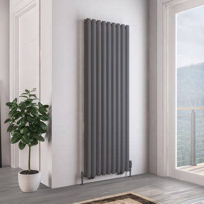 Eastbrook Tunstall Double Matt Anthracite Radiator 1800 x 630mm