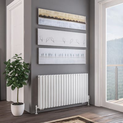 Eastbrook Tunstall Double Matt White Radiator 600 x 1179mm