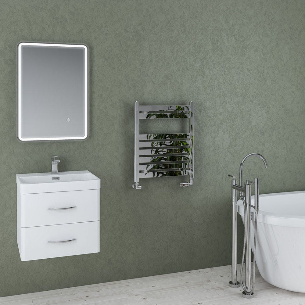 Eastbrook Staverton Chrome Towel Radiator 600 x 500mm