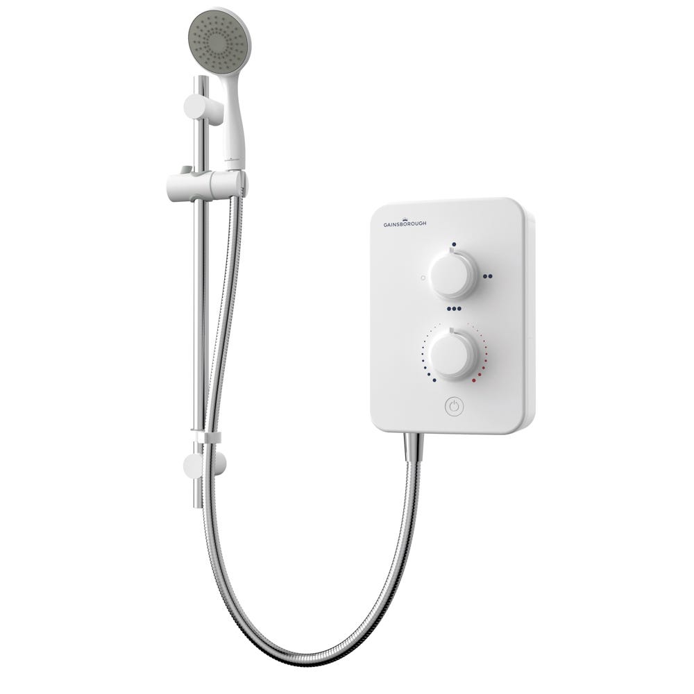 Gainsborough Slim Mono 9.5kw Electric Shower Polar White