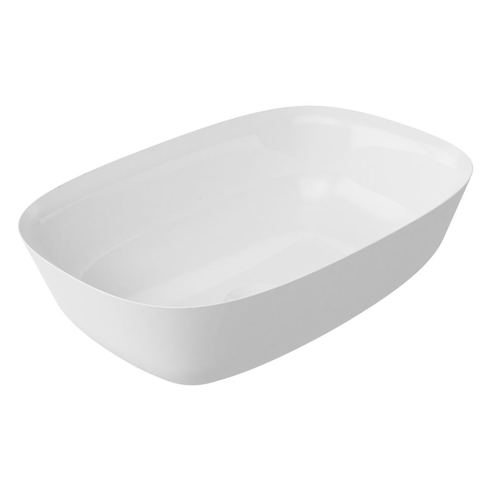 Loyla 460 x 320mm Resin Countertop Basin White