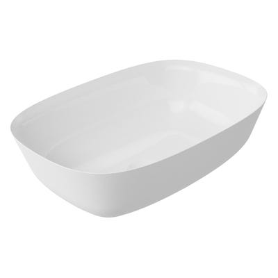Loyla 460 x 320mm Resin Countertop Basin White