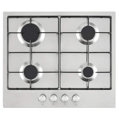 Cookology 60cm 4 Burner Gas Hob Stainless Steel