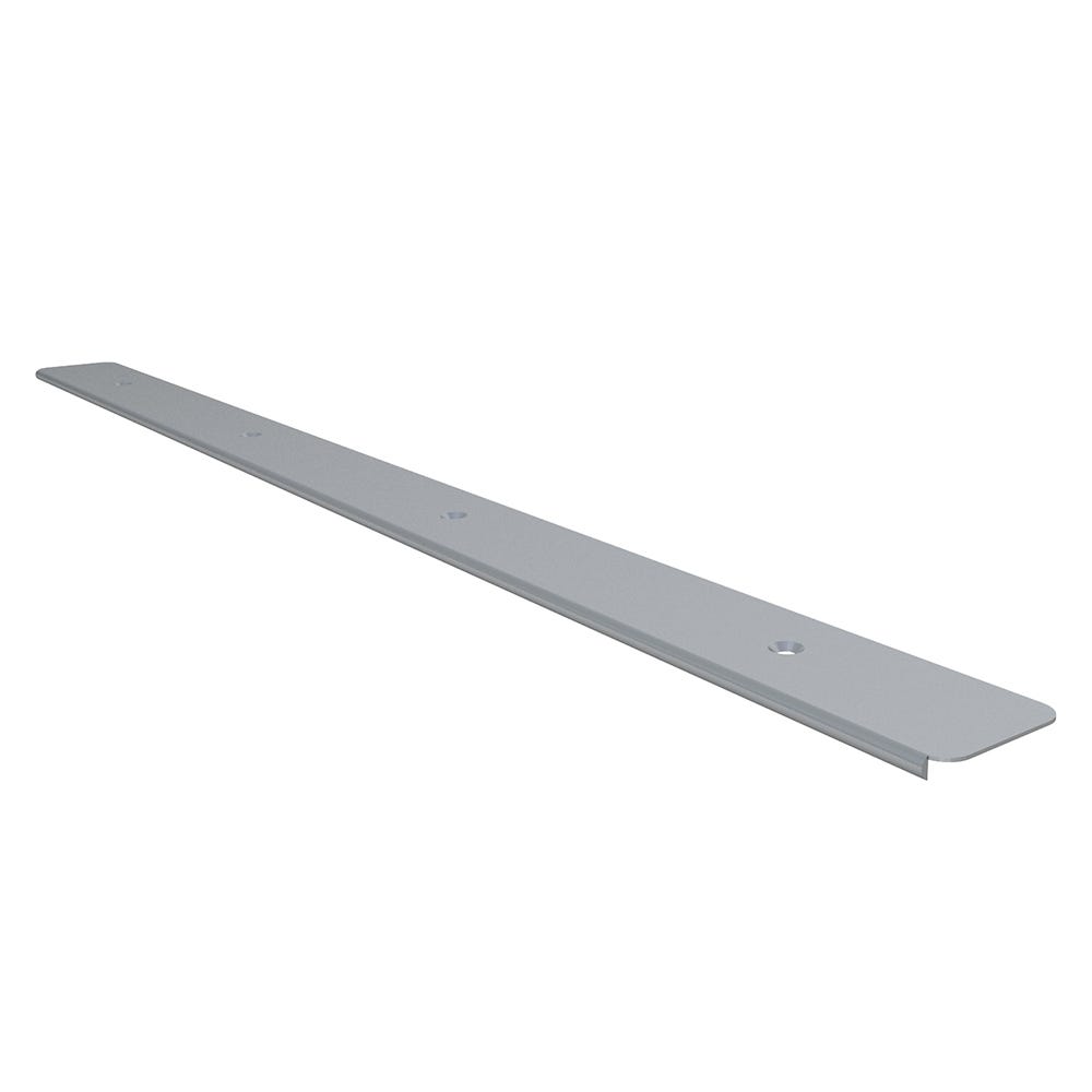 40mm Silver Aluminium Worktop End Cap 6mm Radius