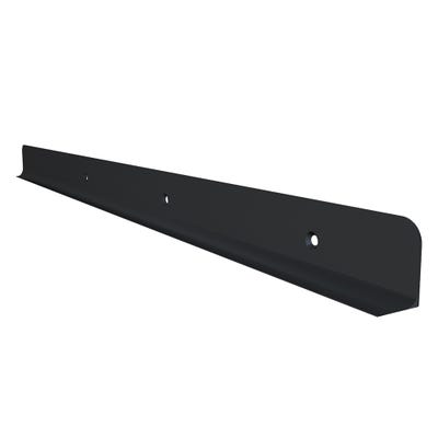 40mm Black Aluminium Worktop Corner Joint 10mm Radius