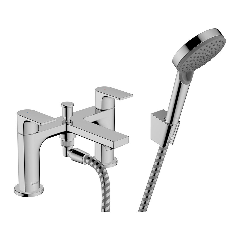hansgrohe Rebris E Bath Shower Mixer Tap Chrome with Hand Shower