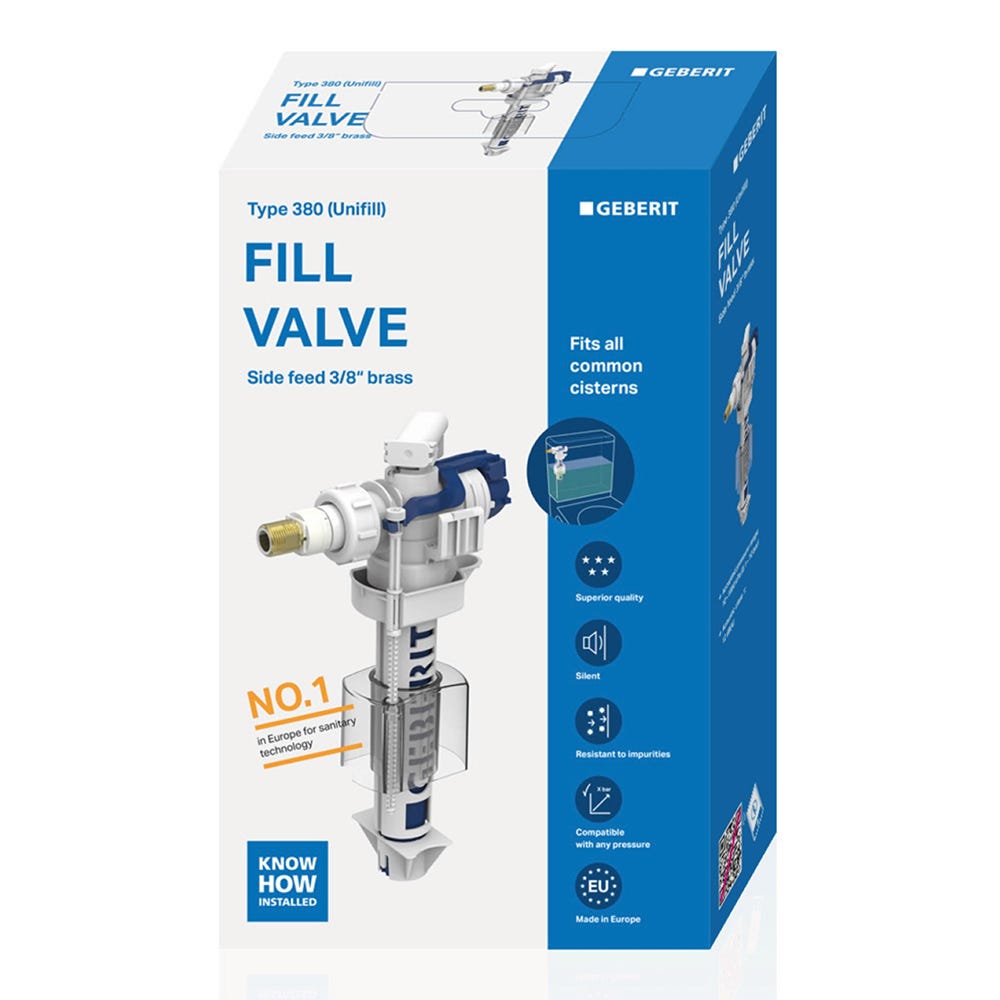Geberit Fill Valve Type 380AG Lateral Connection 245.894.00.1