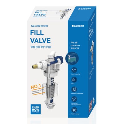 Geberit Fill Valve Type 380AG Lateral Connection 245.894.00.1