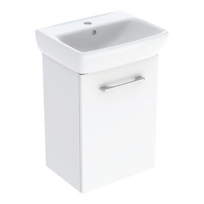 Geberit Selnova Square 450mm Basin & Cabinet Set White