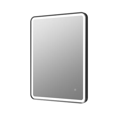 Italiano 600mm Rectangle Front Lit LED Mirror Matt Black