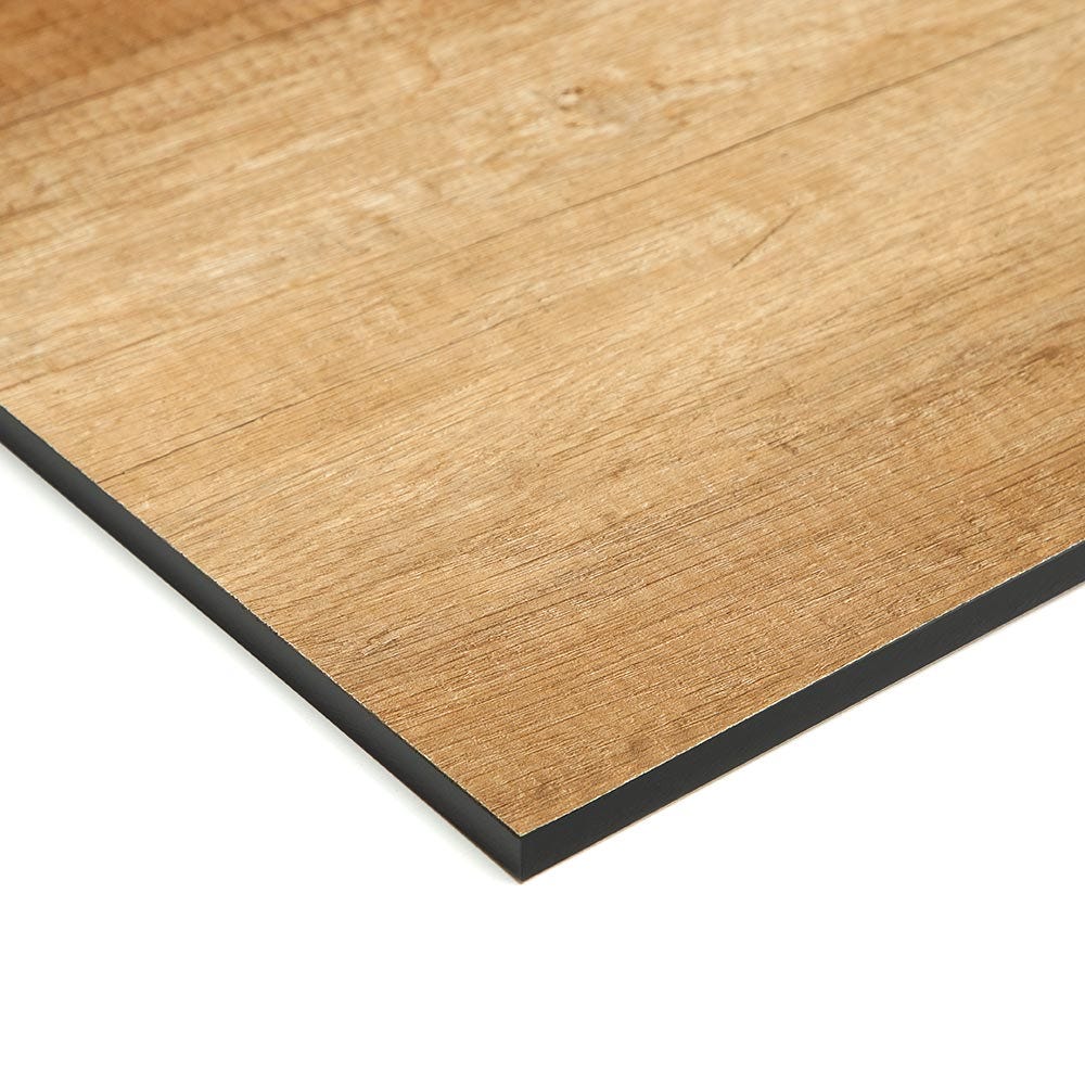 Distressed Oak Compact Laminate Worktop Dark Core