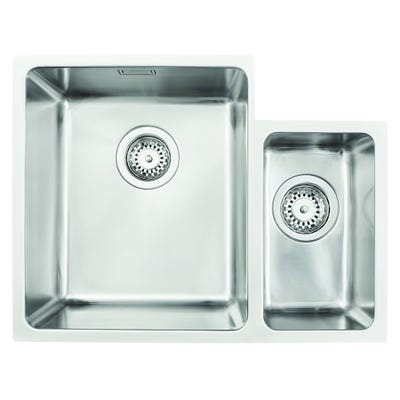 Hafele Murano 575mm 1.5 Bowl RHSB Undermount Sink Stainless Steel