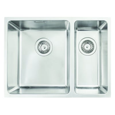 Hafele Murano 585mm 1.5 Bowl RHSB Undermount Sink Stainless Steel