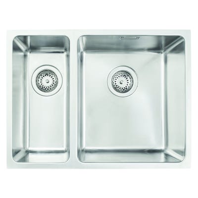 Hafele Murano 585mm 1.5 Bowl LHSB Undermount Sink Stainless Steel