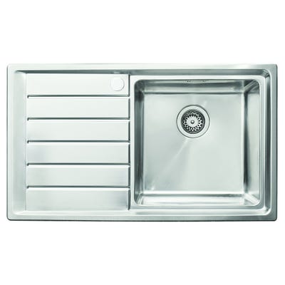 Hafele Veneto 860mm 1.0 Bowl Inset Sink LH Drainer Stainless Steel