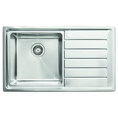 Hafele Veneto 860mm 1.0 Bowl Inset Sink RH Drainer Stainless Steel