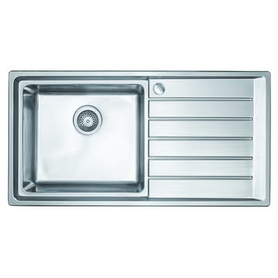 Hafele Veneto 970mm 1.0 Bowl Inset Sink RH Drainer Stainless Steel