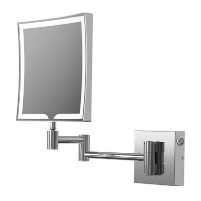 Gioia Square Cosmetic Shaving Mirror Chrome