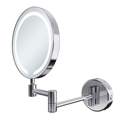 Gioia Round Cosmetic Shaving Mirror Chrome