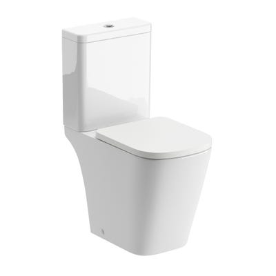 Torino Open Back Comfort Height Close Coupled Toilet & Soft Close Seat