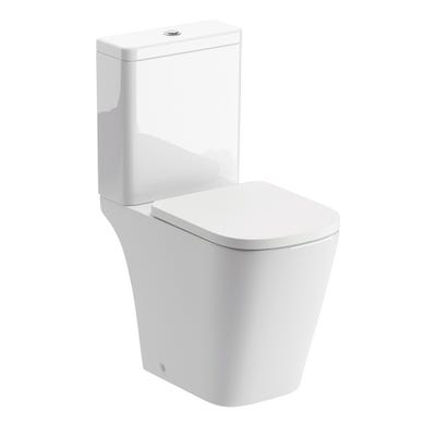 Torino Open Back Short Projection Close Coupled Toilet & Soft Close Seat