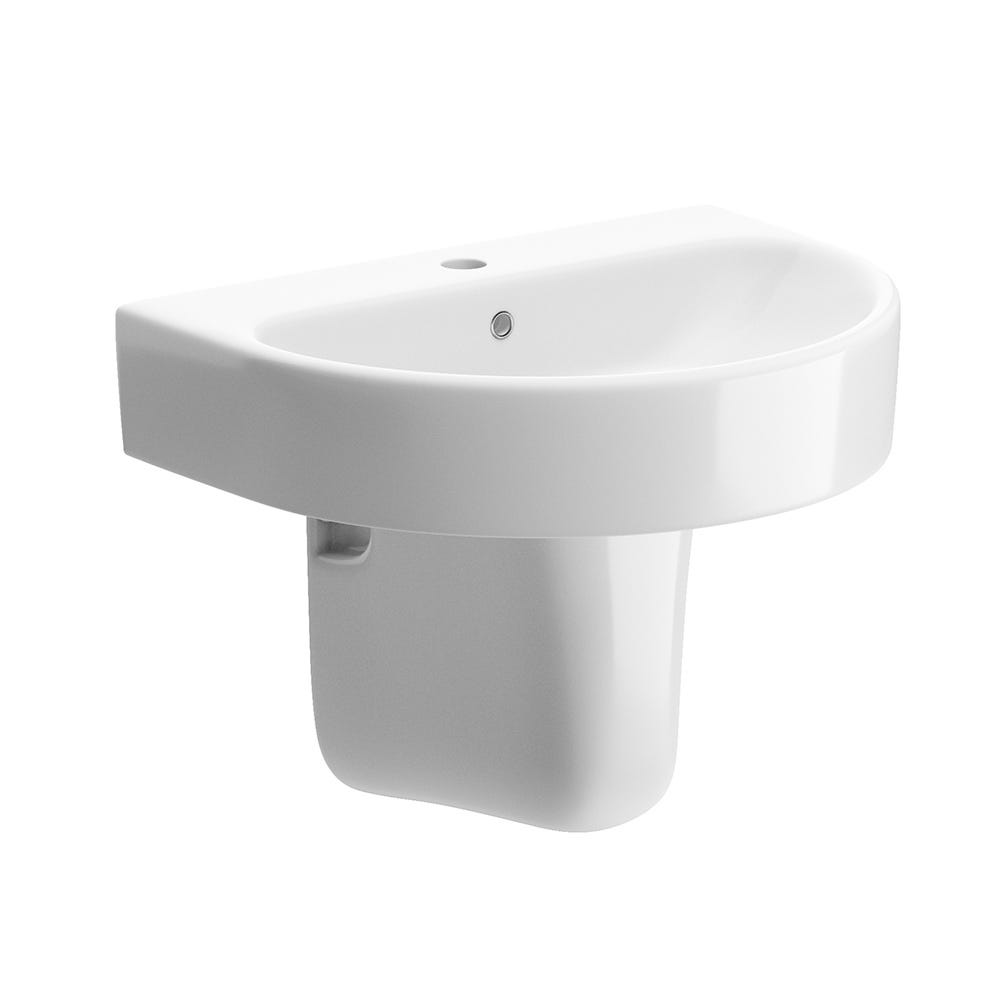 Cascina 1 Tap Hole Basin & Semi-Pedestal Set
