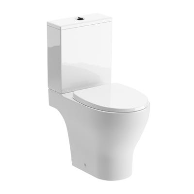 Lecce Open Back Short Projection Close Coupled Toilet & Soft Close Seat