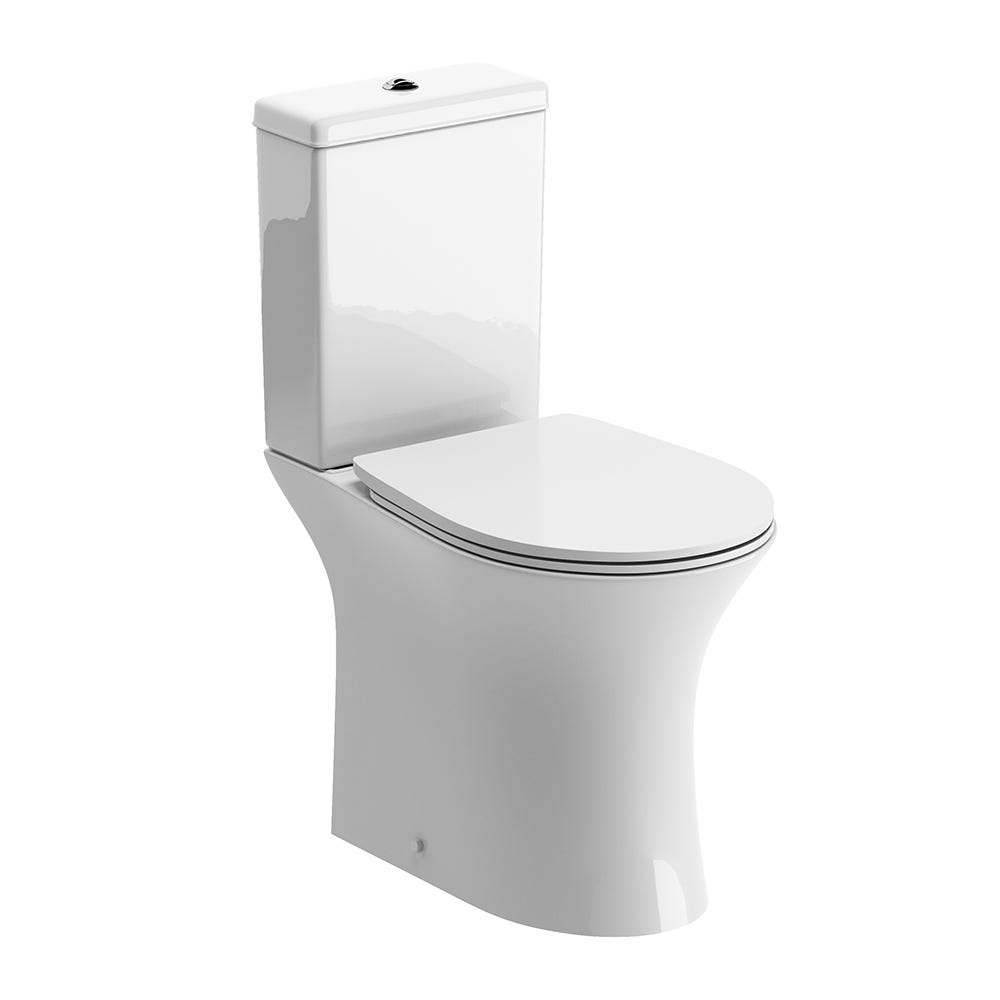 Salerno Open Back Close Coupled Toilet & Soft Close Seat