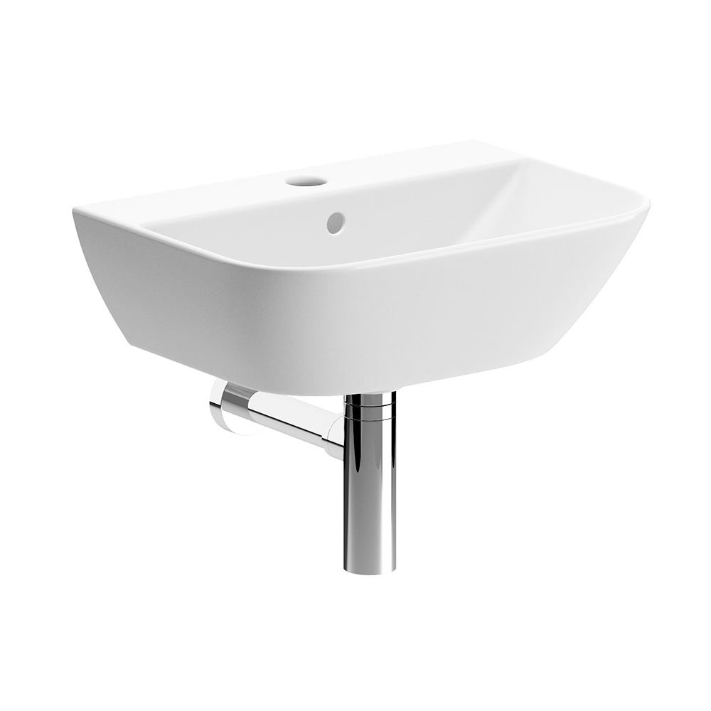 Cosenza 1 Tap Hole Cloakroom Basin with Bottle Trap Chrome