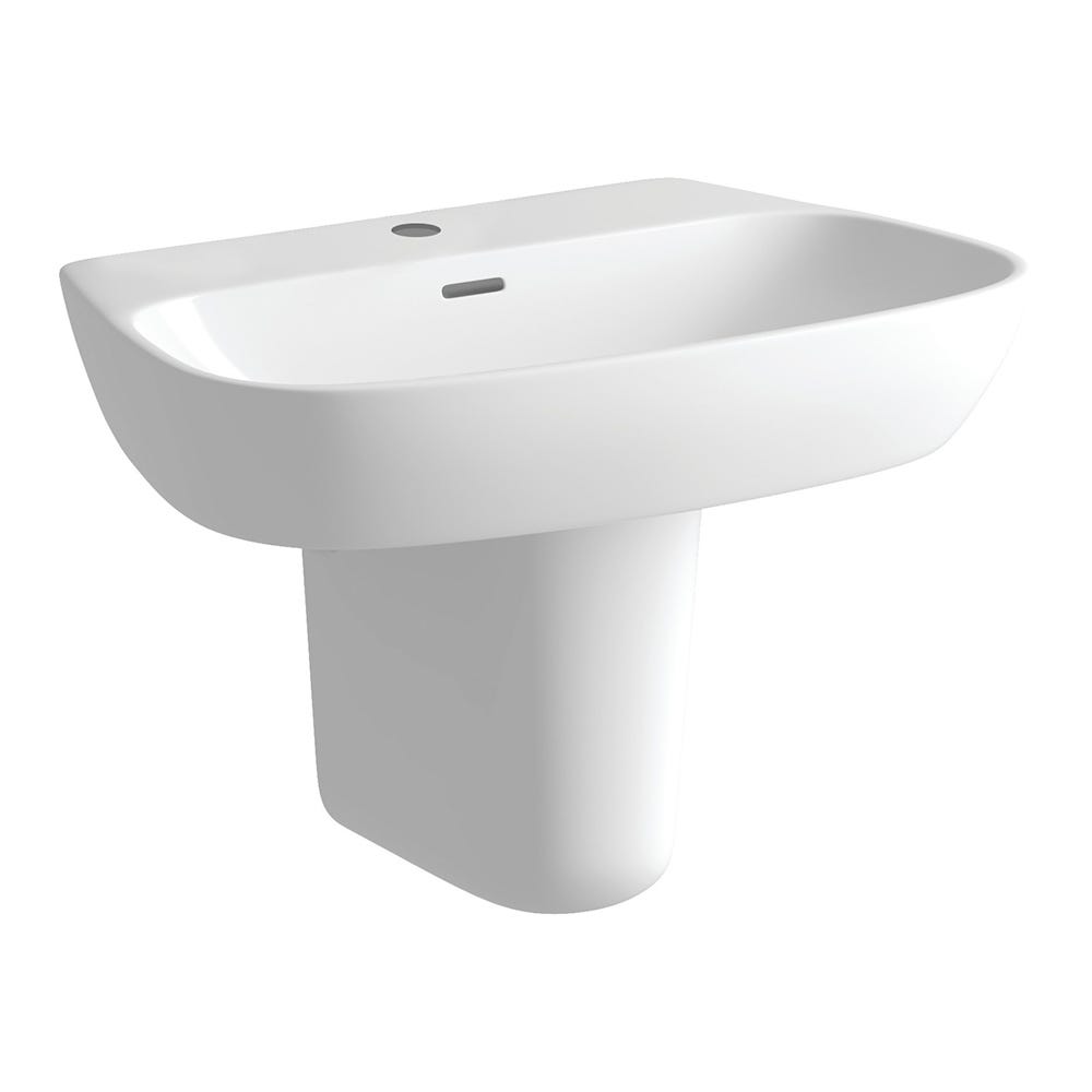 Ancona 1 Tap Hole Basin & Semi-Pedestal Set