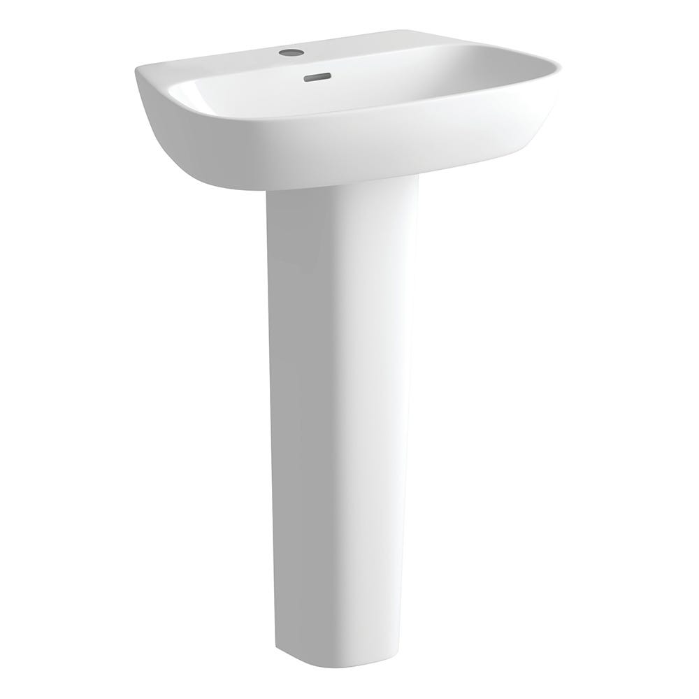 Ancona 1 Tap Hole Basin & Pedestal Set