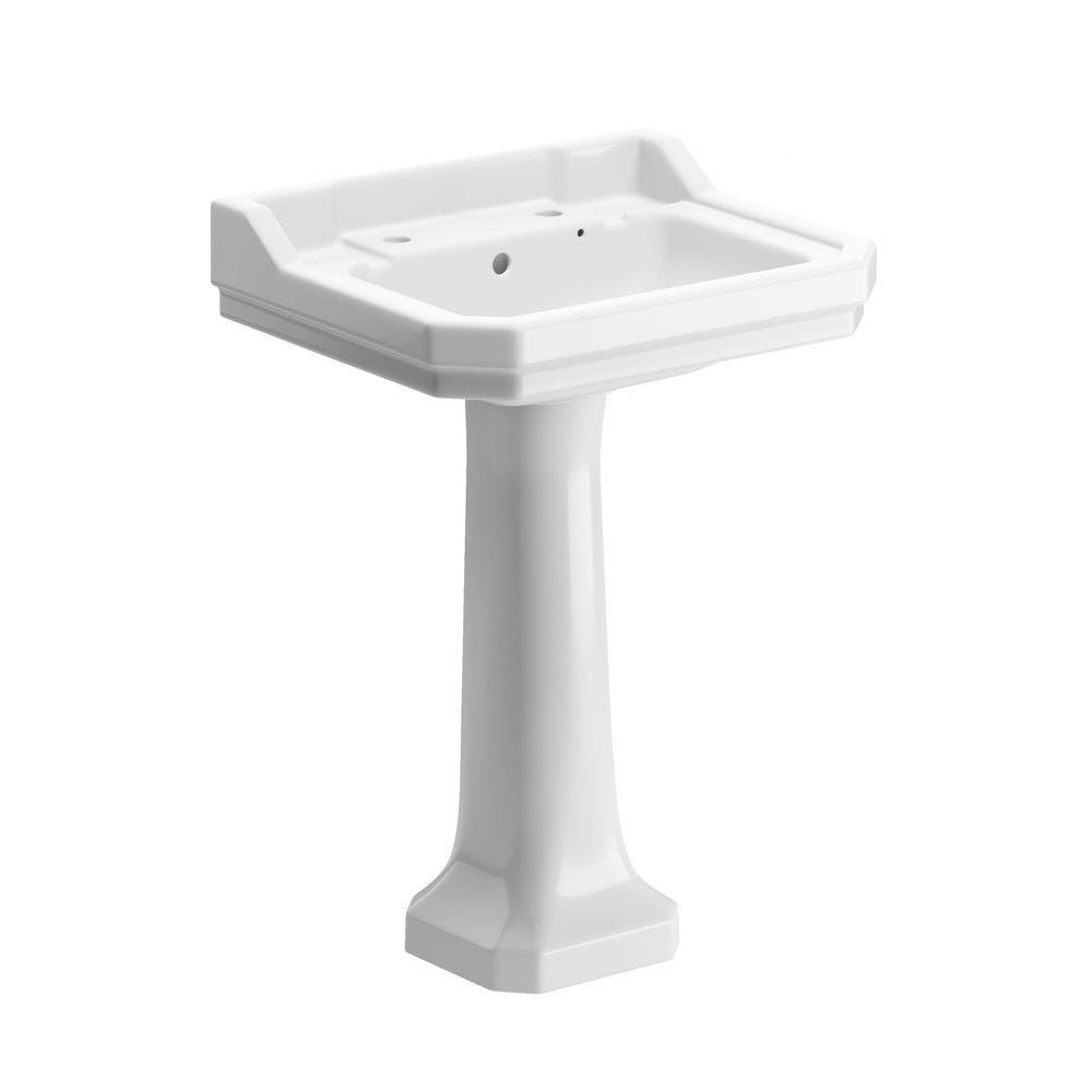Savona 2 Tap Hole Basin & Pedestal Set