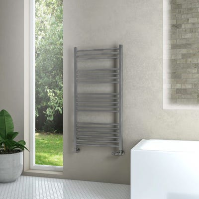 Eastbrook Wendover Brushed Straight Towel Radiator 1200 x 600mm