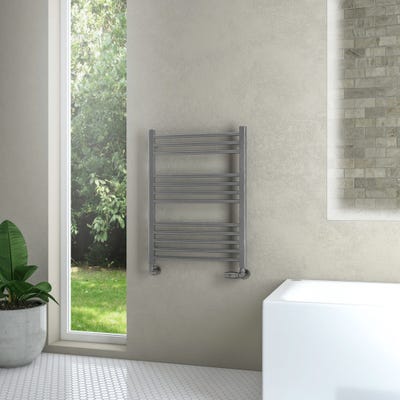 Eastbrook Wendover Brushed Straight Towel Radiator 800 x 600mm