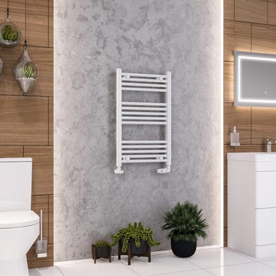 Eastbrook Wendover Gloss White Straight Towel Radiator 800 x 500mm