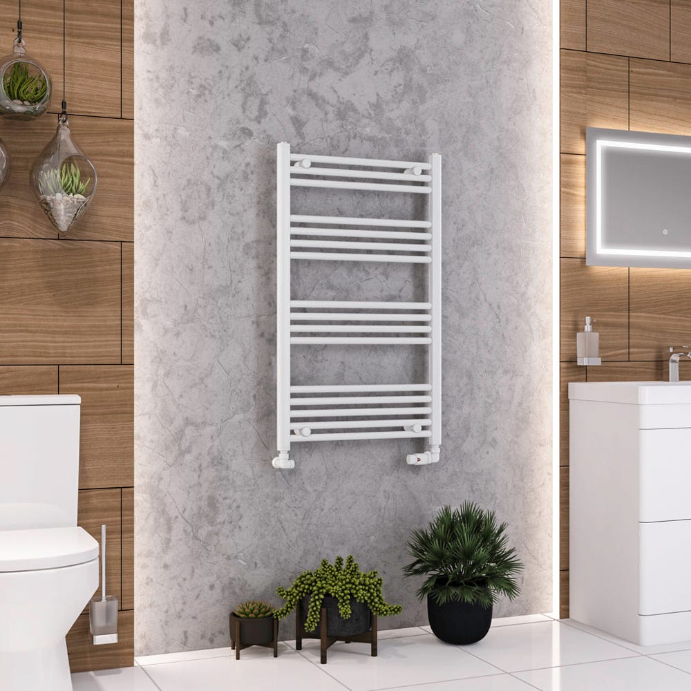Eastbrook Wendover Gloss White Straight Towel Radiator 1000 x 600mm
