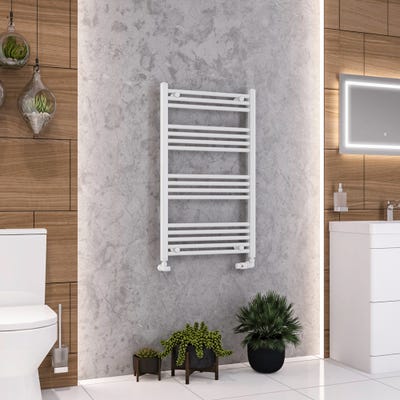 Eastbrook Wendover Gloss White Straight Towel Radiator 1000 x 600mm