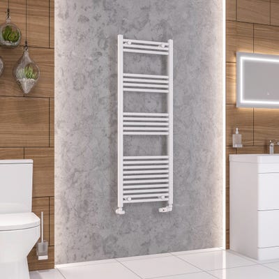 Eastbrook Wendover Gloss White Straight Towel Radiator 1400 x 500mm