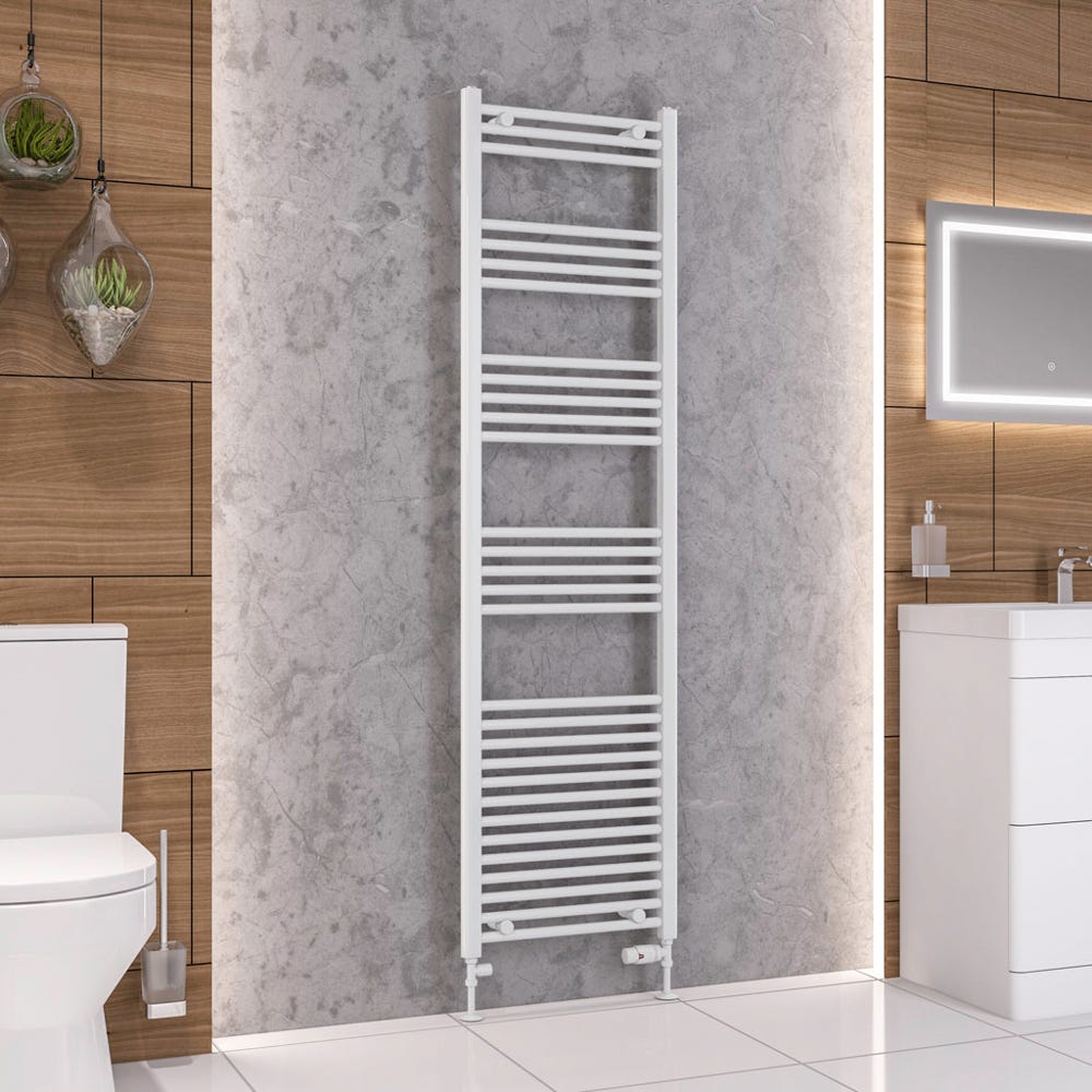 Eastbrook Wendover Gloss White Straight Towel Radiator 1800 x 500mm