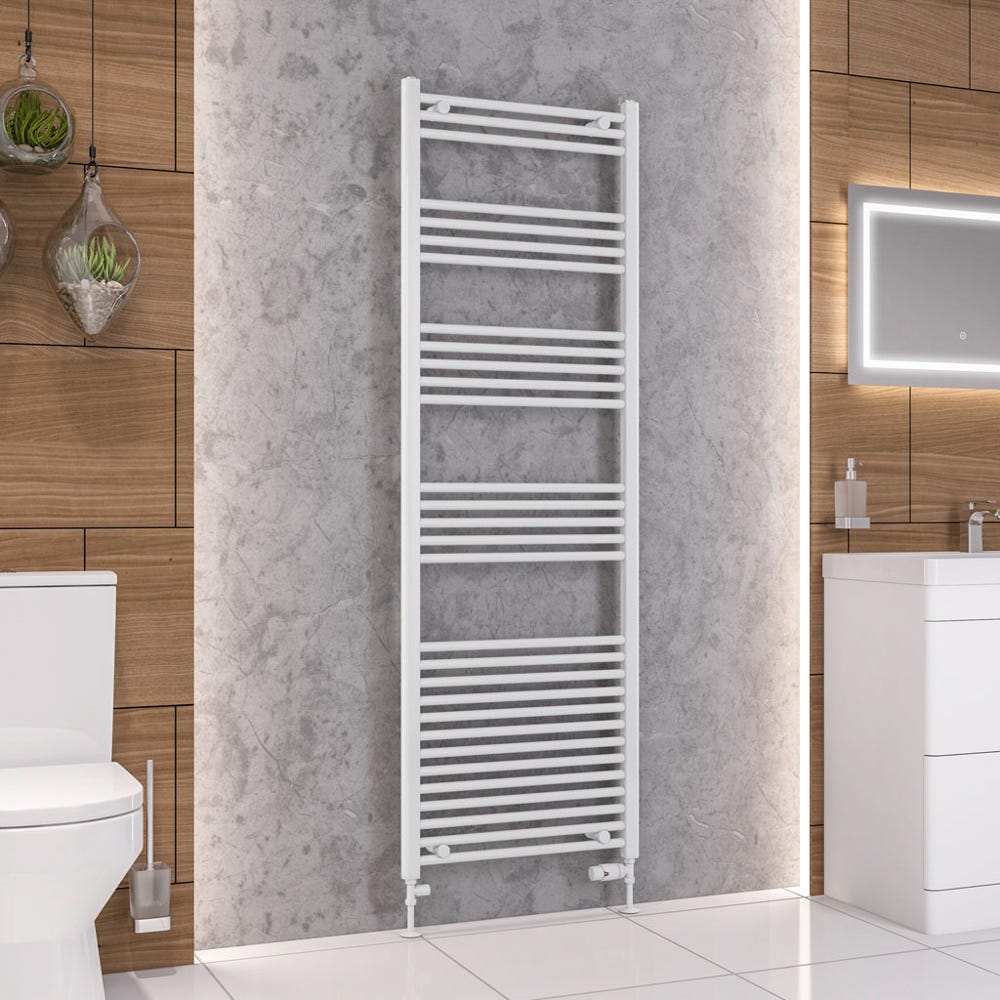 Eastbrook Wendover Gloss White Straight Towel Radiator 1800 x 600mm