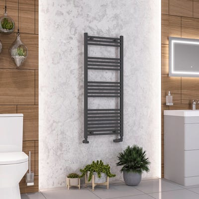 Eastbrook Wendover Matt Anthracite Straight Towel Radiator 1200 x 500mm