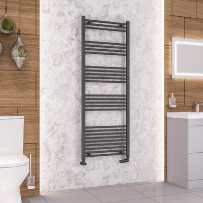 Eastbrook Wendover Matt Anthracite Straight Towel Radiator 1600 x 600mm
