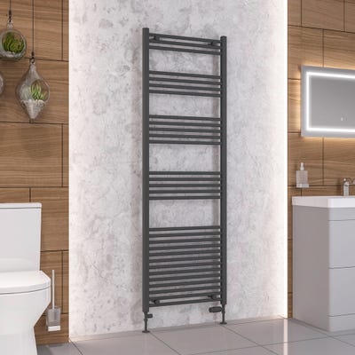Eastbrook Wendover Matt Anthracite Straight Towel Radiator 1800 x 600mm